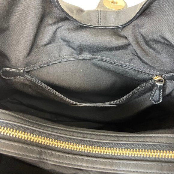 Coach Black Shoulder Bag with Gold Accents - Picture 8 of 15